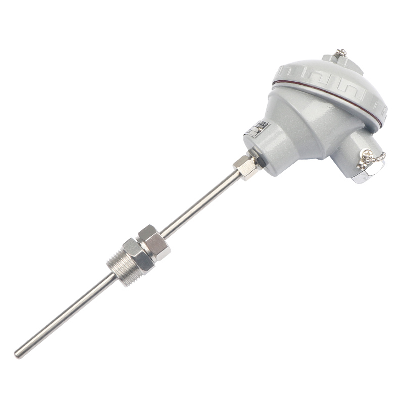 高溫pt100溫度傳感器wzp-pt100熱電阻探頭一體化溫度變送器4-20ma